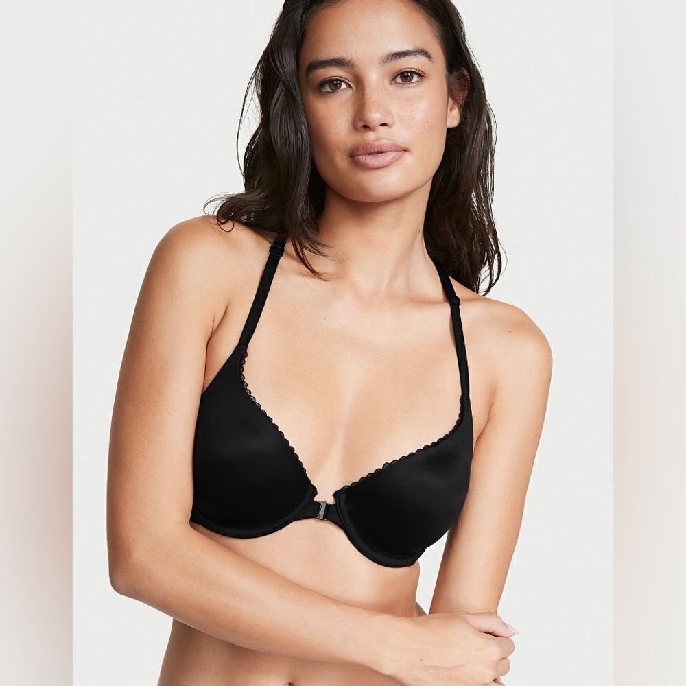 BODY BY VICTORIA Lightly-lined‎ Racerback Full-Coverage Bra D24